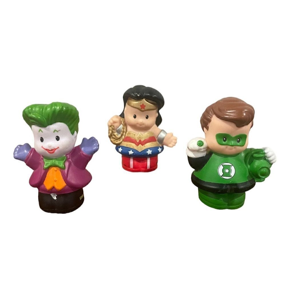 Little People Figures Wonder Woman Green Lantern Super Hero Lot & Joker DC